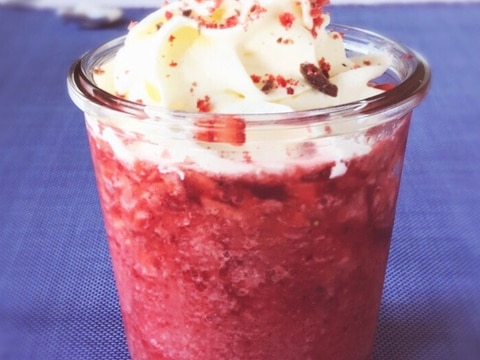 ★スタバ★ストロベリーベリーマッチフラペチーノ風★